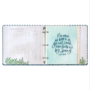 Navy Gingham Petite Recipe Binder