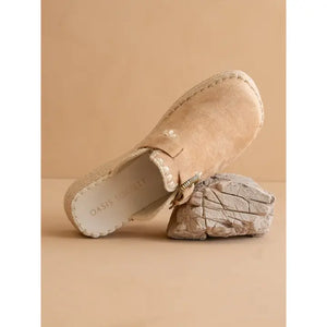 Almond Espadrille Clog w/ Western Buckle