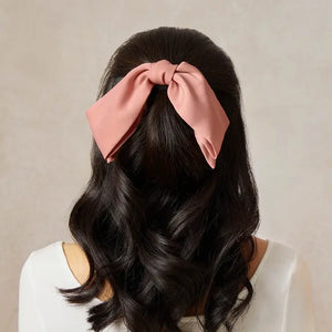 Kitsch Fabric Bow Hair Clip - Rosewood