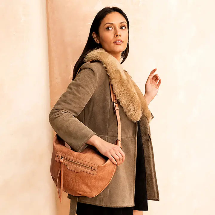 Jen & Co  Leigh Distressed Hobo Bag