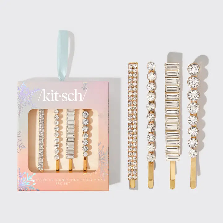 Kitsch Rhinestone Bobby Pin Set