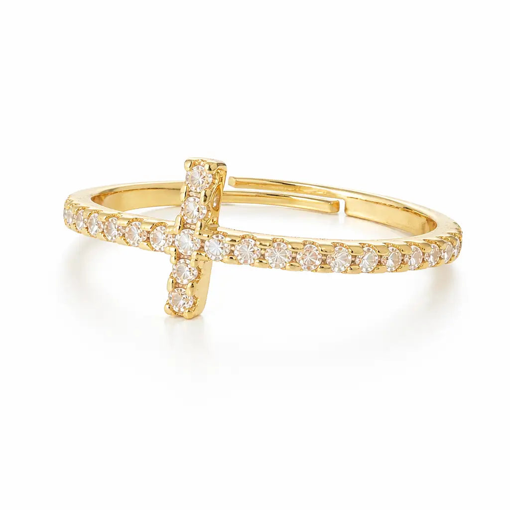 Sahira Pave Cross Ring