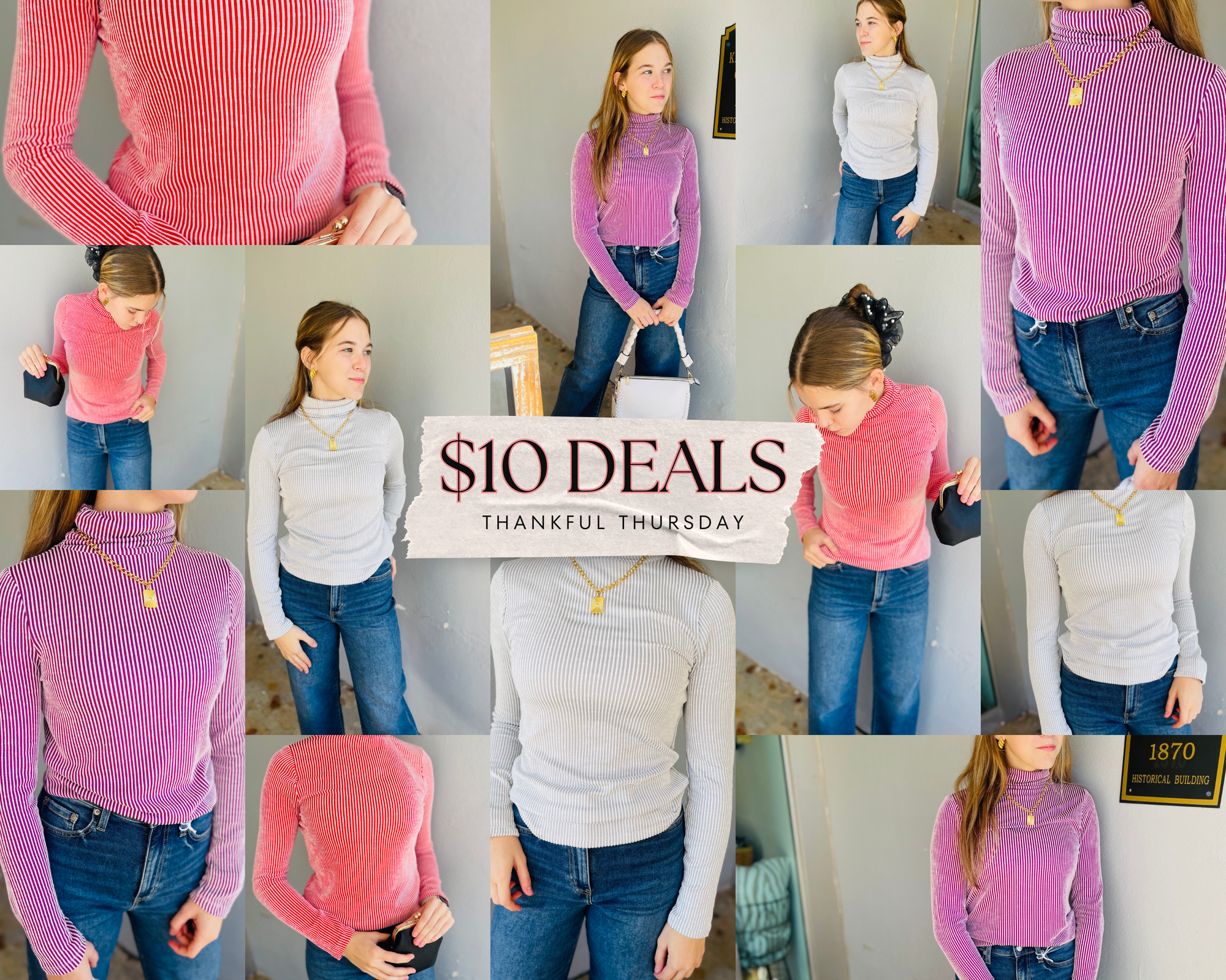 Doorbuster Ribbed Mock Neck Long Sleeve