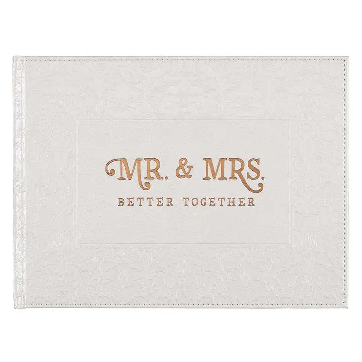 Guest Book White/Gold Mr. & Mrs. Better Together