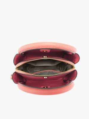 Jen & Co Ruby 3-Compartment Satchel w/ Dual Handles