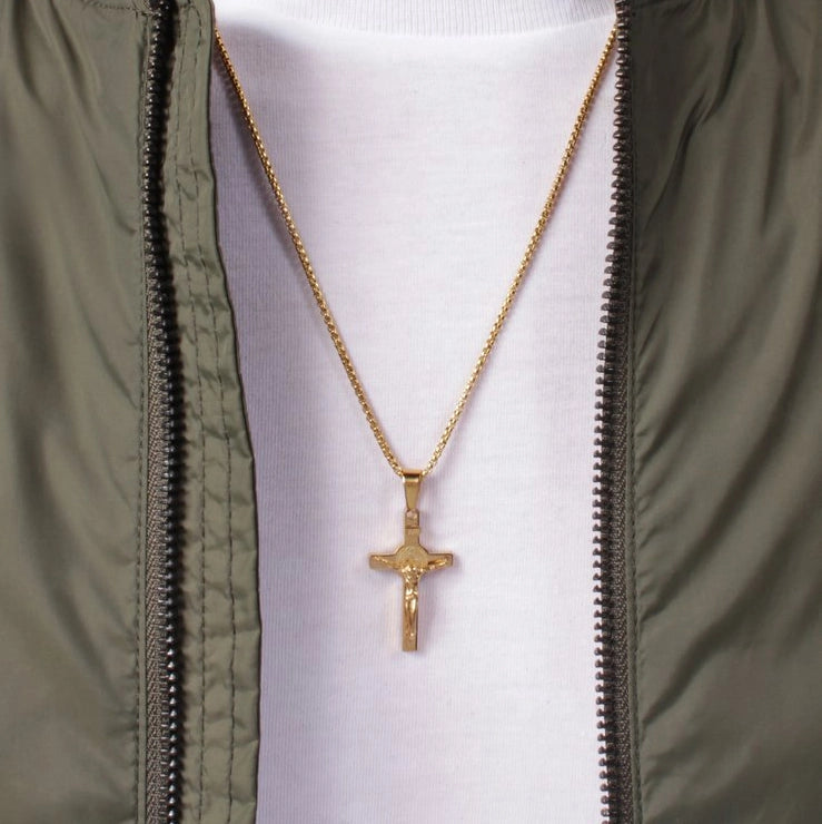 Mens Crucifix Cross Necklace