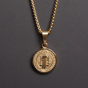 Mens St. Benedict Medal Necklace