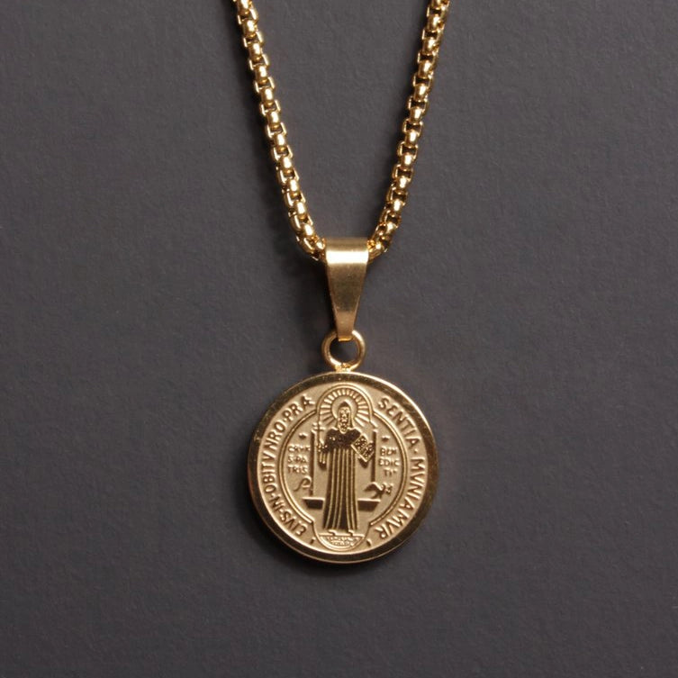 Mens St. Benedict Medal Necklace - Audacious Boutique