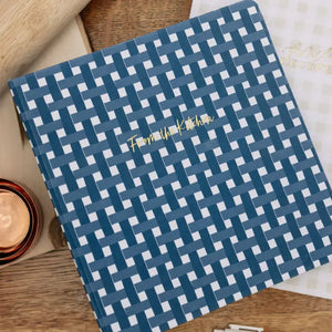 Navy Gingham Petite Recipe Binder