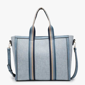 Jen & Co Haley Canvas Tote w/ Contrast Straps