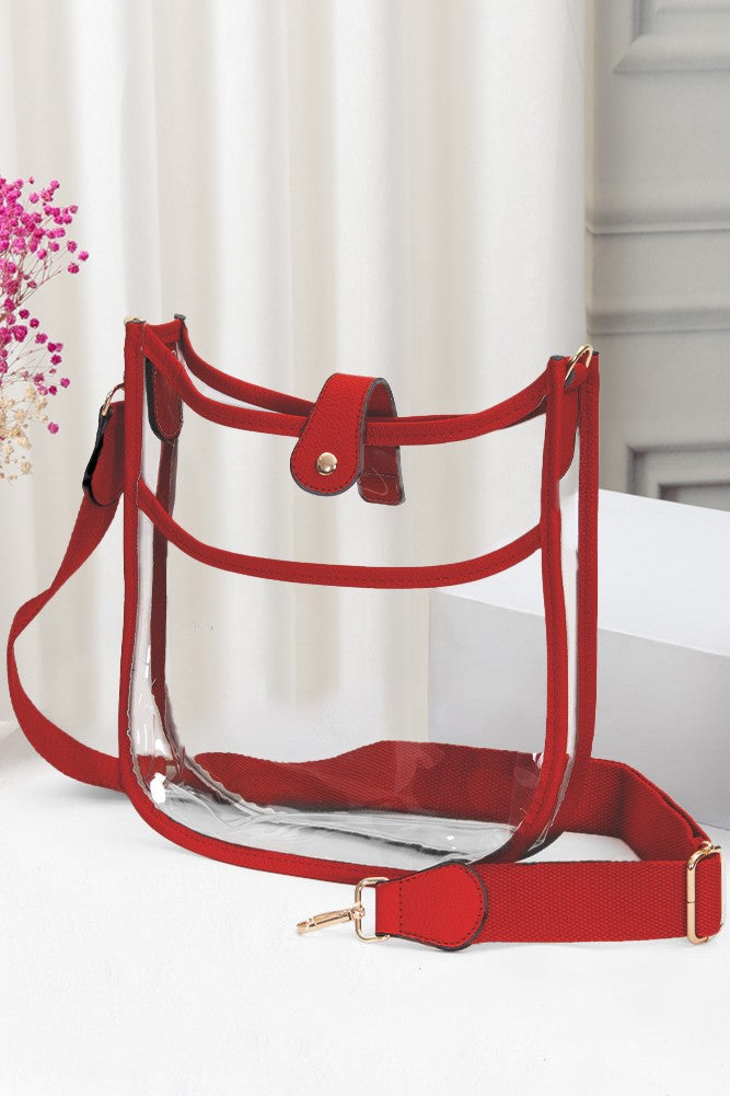 Clear stadium crossbody online bag