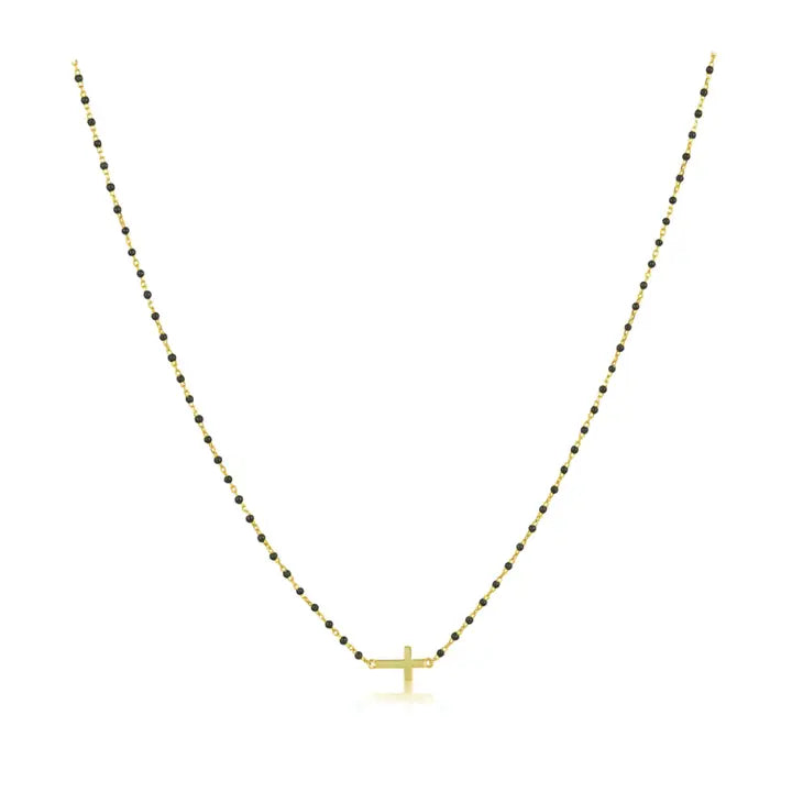 Sahira Elsa Side Cross Necklace