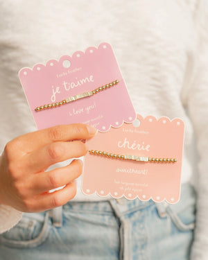 Lucky Feather Love Language Bracelets