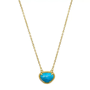 Turquoise + Gold Necklace