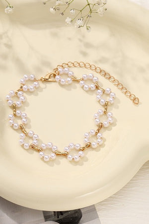 Flower Pearl Bracelet