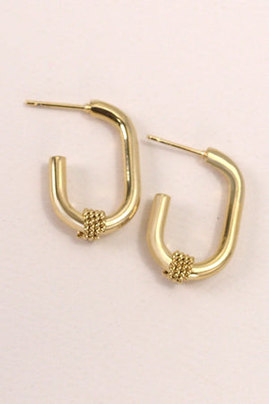 18K U Shape Tarnish Free Hoops