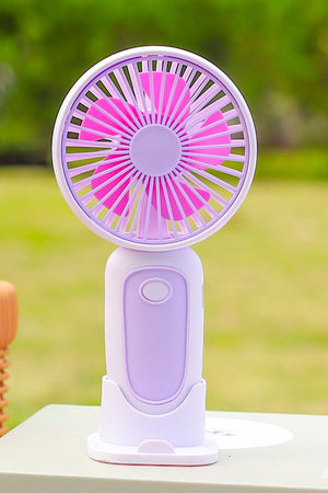 Christmas in July Portable Hand Fan with Stand