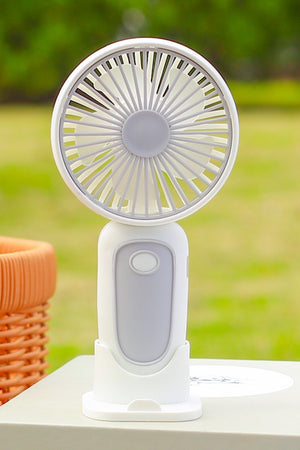 Christmas in July Portable Hand Fan with Stand