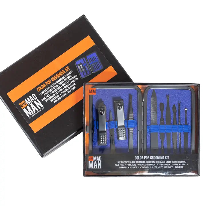 Mad Man 10-Piece Men's Grooming Kit