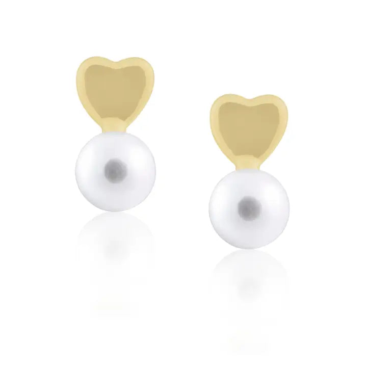 Sahira Pearly Heart Studs