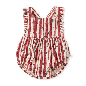 Burt's Bees Baby Stars & Stripes Baby Girl Bubble Romper