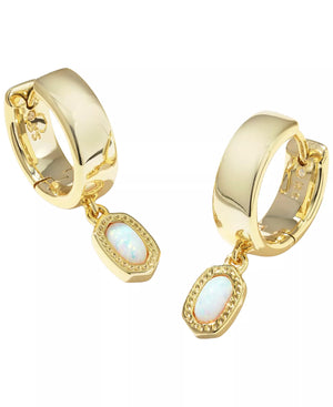 Kendra Scott Gold Mini Ellie Wide Huggie Hoop
