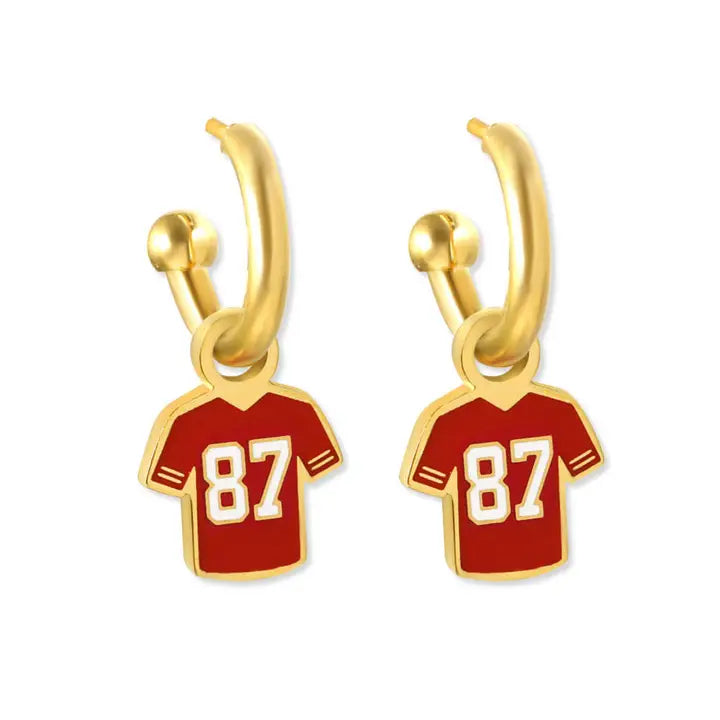 Travis Kelce #87 Jersey Huggie Hoops