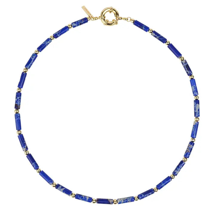 Sahira Lapis Toggle Necklace