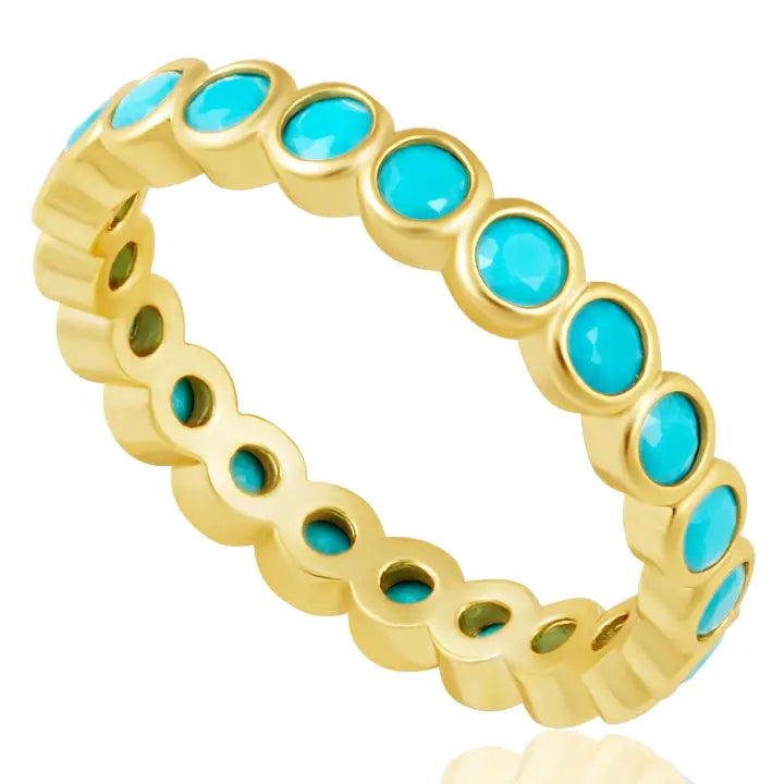 Sahira Turquoise Celeste Eternity Band Ring
