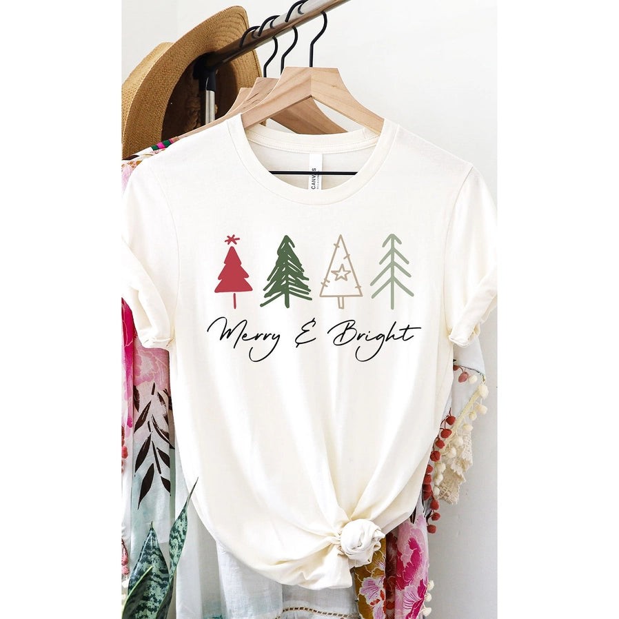 Merry and Bright Christmas Tree Tee