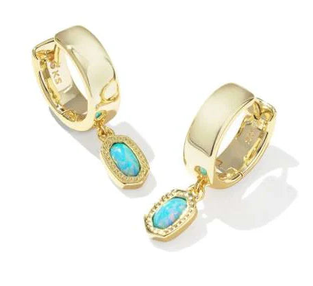 Kendra Scott Gold Mini Ellie Wide Huggie Hoop