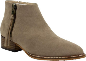 Taupe Daisy Suede Bootie