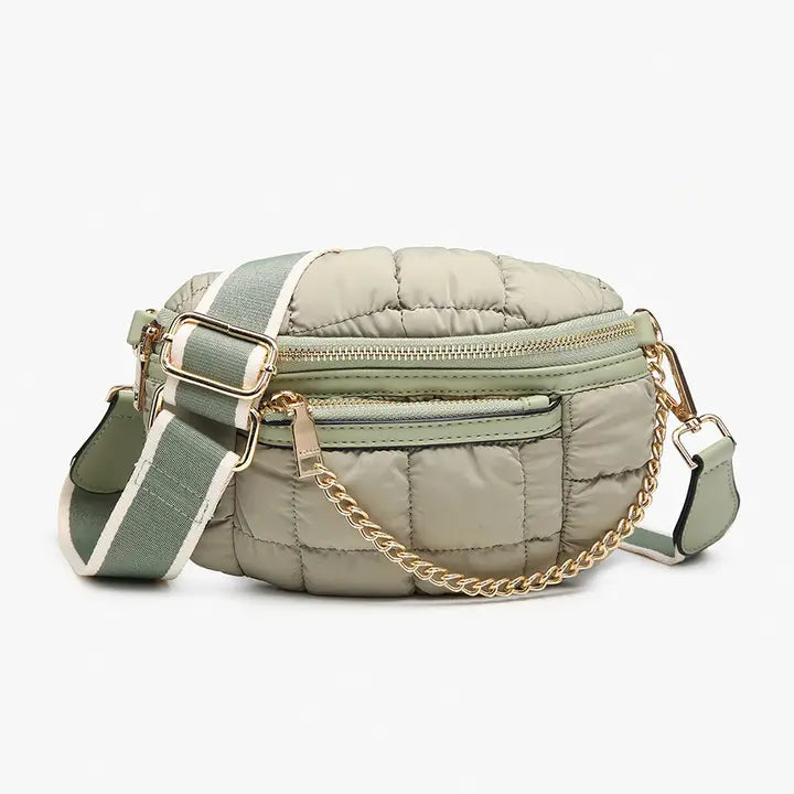 Jen & Co Mabel Quilted Nylon Belt Bag