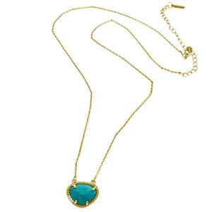 Turquoise + Gold Necklace