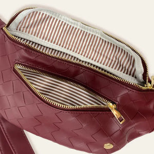 Plum Woven Belt Bag