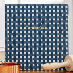 Navy Gingham Petite Recipe Binder