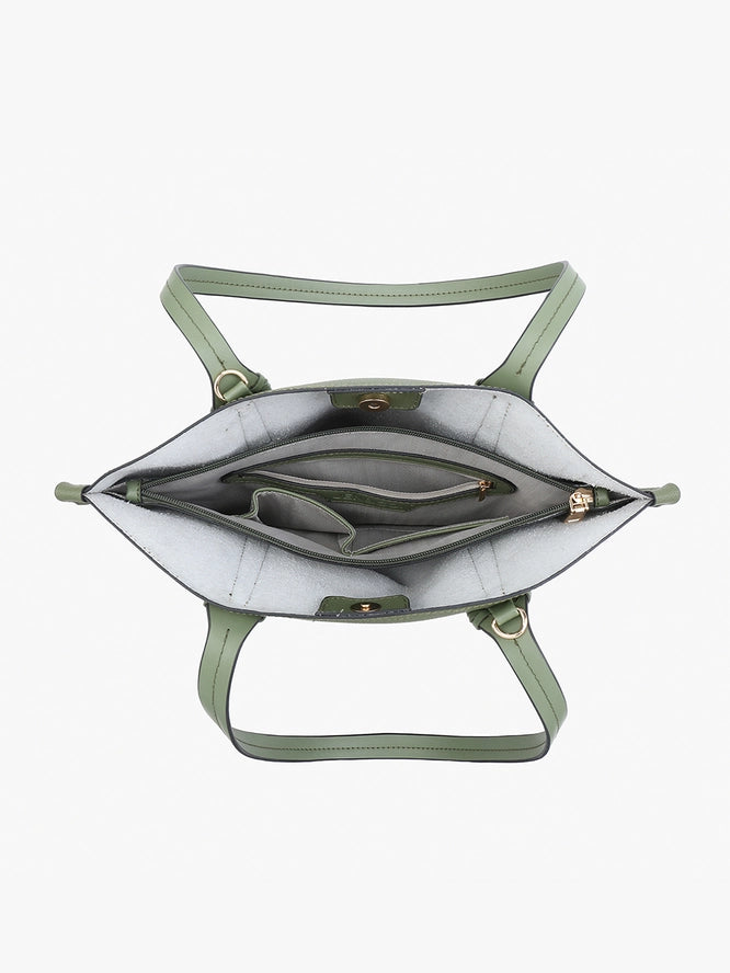 Jen & Co Micah Whipstitch 3-Compartment Tote