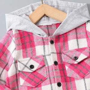 Pink Plaid Shacket + Pant Toddler Outfit