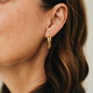 Pretty Simple Braided Oval Hoop Earrings