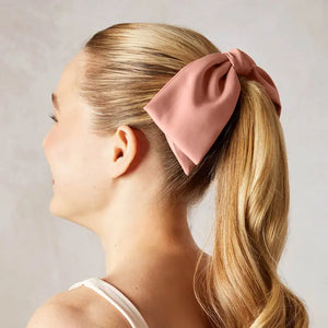 Kitsch Fabric Bow Hair Clip - Rosewood