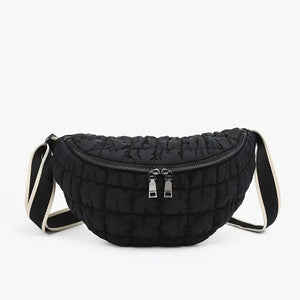 Harley Nylon Quilted Belt Bag w/ Zip Closure