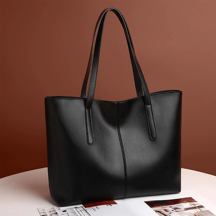 Textured Retro Shoulder Tote Bag