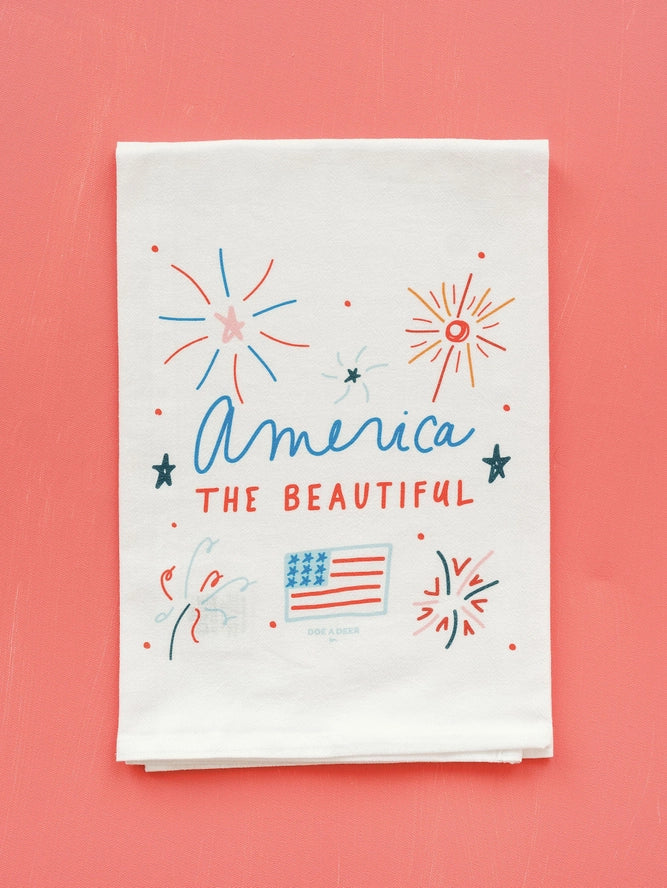 America the Beautiful Kitchen Tea Towel