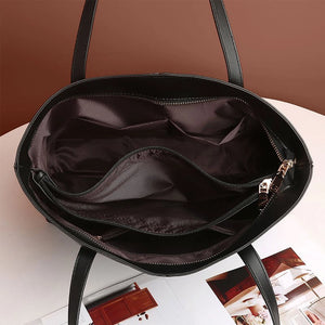 Textured Retro Shoulder Tote Bag