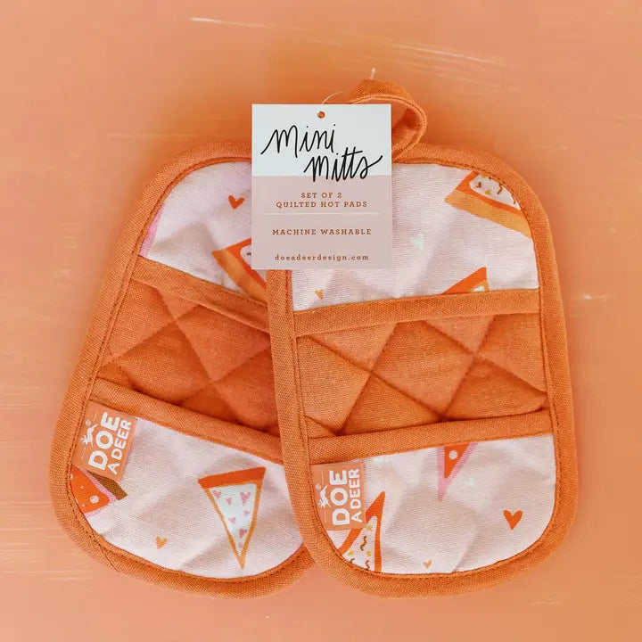 Pizza Mini Mitts | Oven Mitts - Set of 2