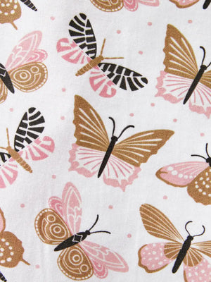 Pink Butterfly Zip Up Onesie