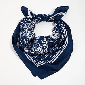 Satin Paisley Square Scarf