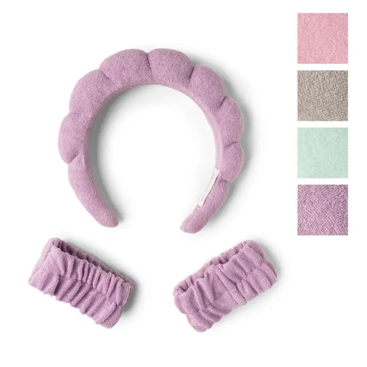 Headband + Wristband Face Wash Set