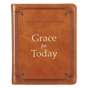 Grace For Today Brown Faux Leather One-Minute Devotions