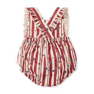 Burt's Bees Baby Stars & Stripes Baby Girl Bubble Romper